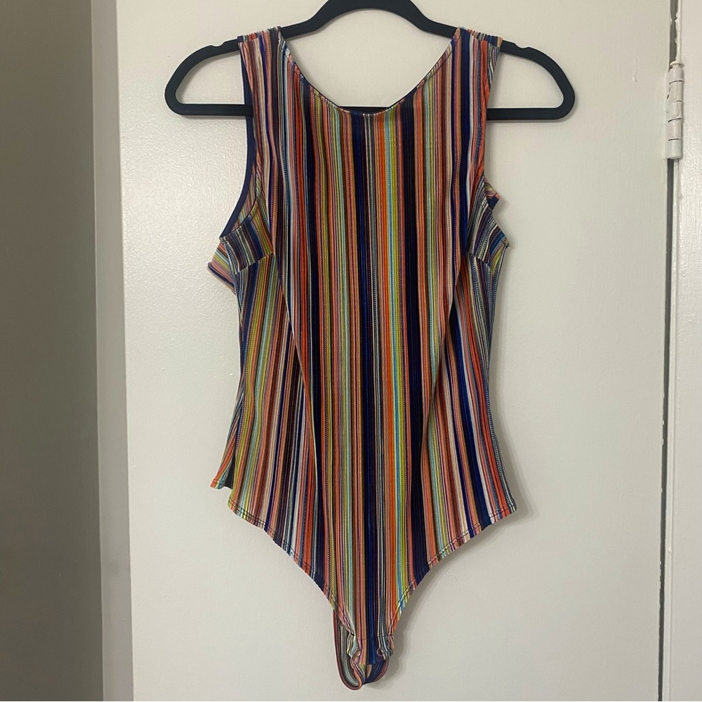 Karlie multi color striped bodysuit